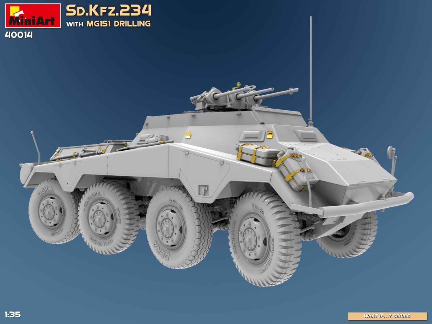 Miniart 40014 1:35 DT. SD.Kfz.234 m. MG151 Perforación - reproducción Fiel, modelismo, Kit de plástico, Manualidades, Hobby, Pegar, modelismo, ensamblar