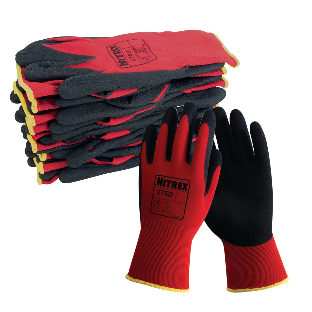 NITREX 290B Guanti Da Lavoro Multiuso - Confezione Da 10 Paia Con Rivestimento Palmo In PU - Taglia 11 (XXL) - 3
