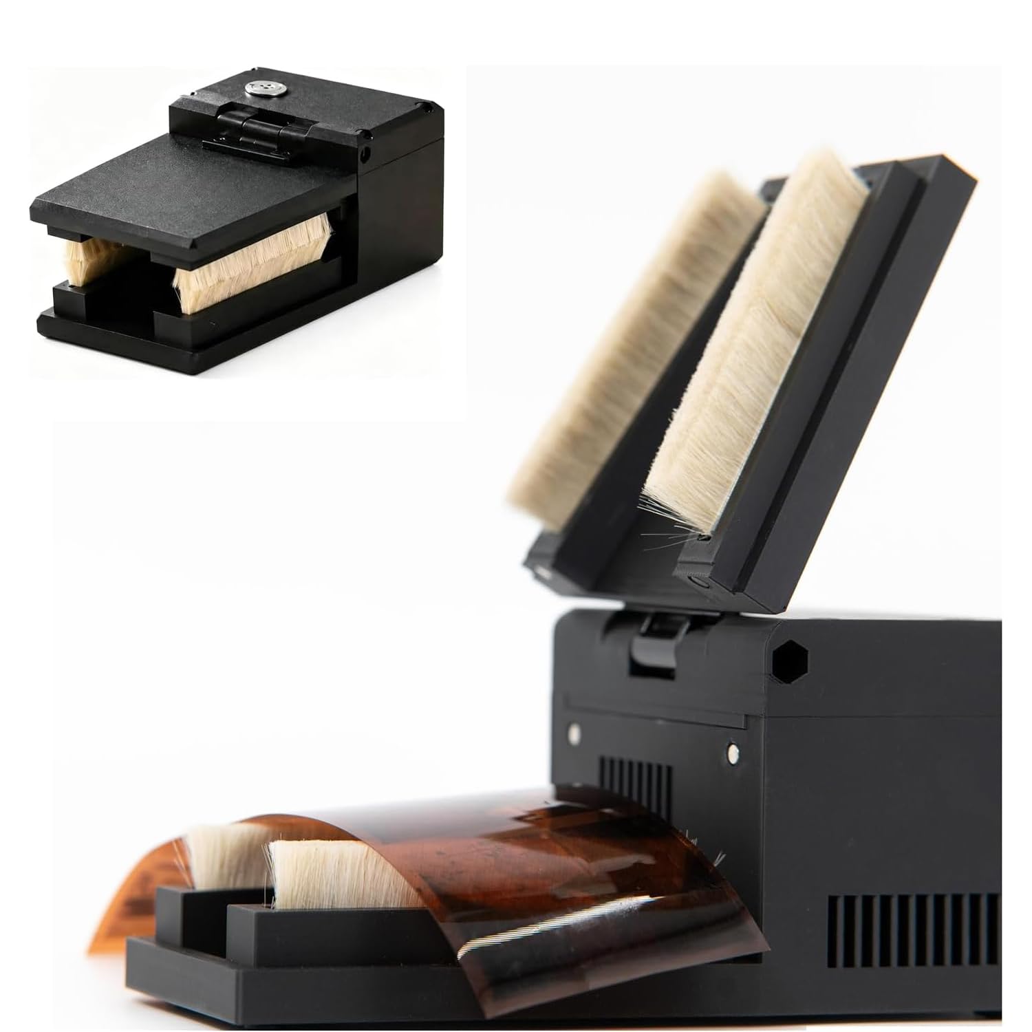 Limpiador Eléctrico De Películas De 135/120, Removedor De Polvo Antiestático Con Cepillos De Lana Dobles, Velocidad Ajustable, Equipo De Limpieza Para Cuarto Oscuro, Para Negativos En Blanco Y