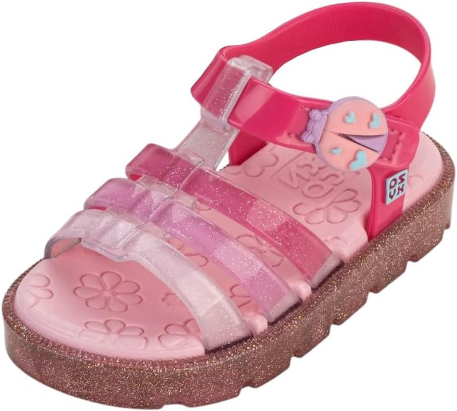 Sandália Infantil Menina Conforto Brilho Joaninha Zaxynina