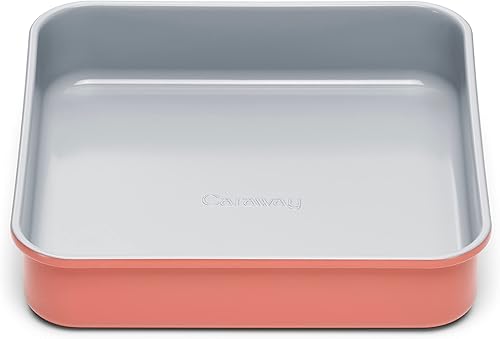 Caraway Sartén cuadrada de cerámica antiadherente de 9 pulgadas, revestimiento de cerámica naturalmente resbaladizo, no tóxico, sin PTFE ni PFOA,