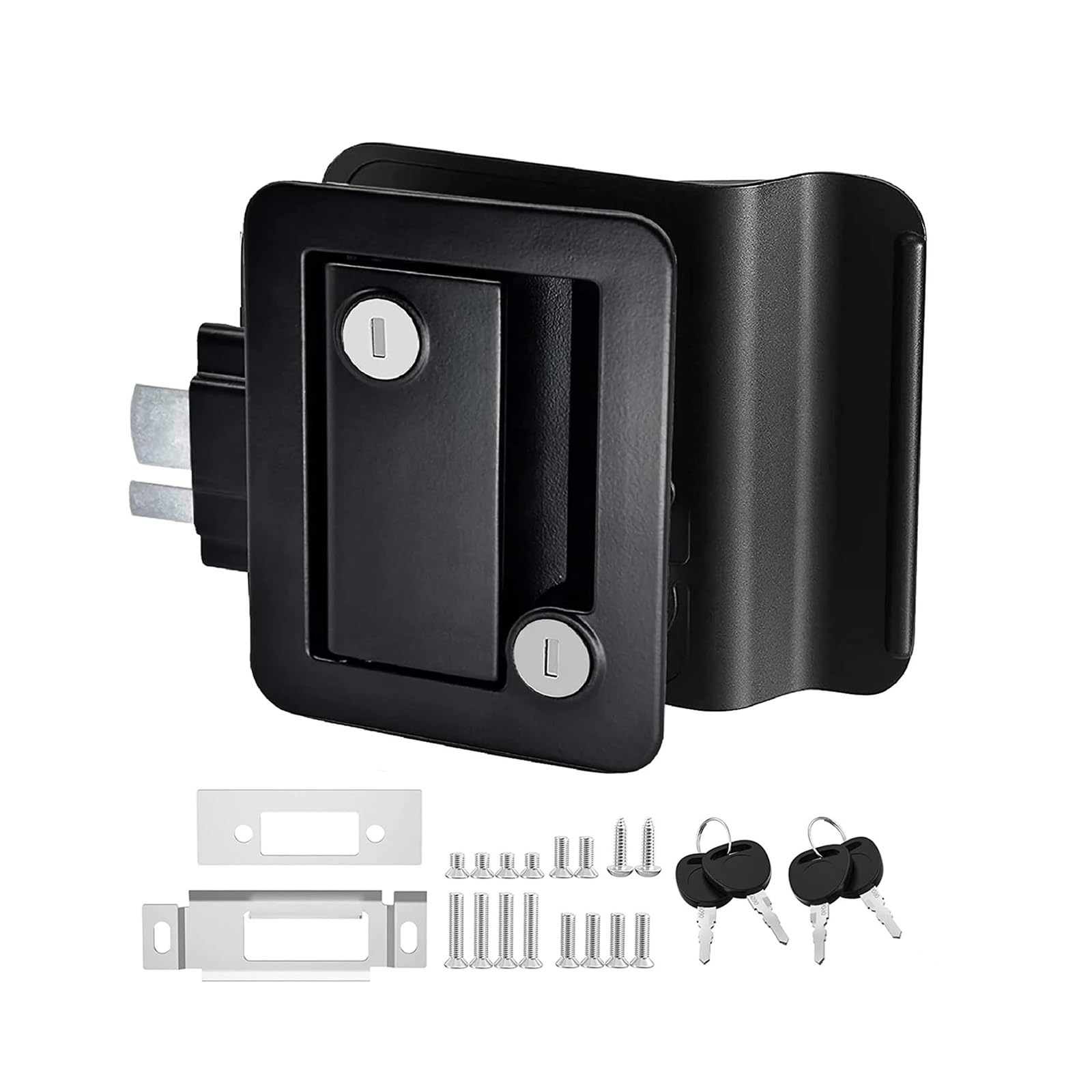 RV Trailer Camper Entry Door Lock RV Door Lock Replacement Double Open Door with Deadbolt Computer Key Door Handle