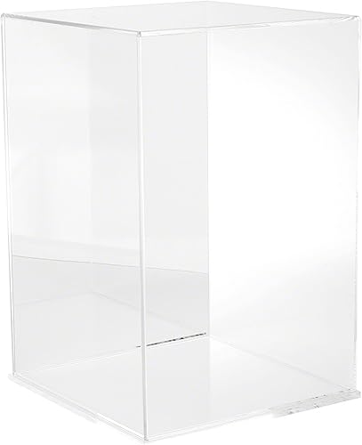 Miniatura 1 de Plymor Vitrina de acrílico transparente con base transparente (parte trasera de espejo), 12 pulgadas de ancho x 12 pulgadas de profundidad x 18