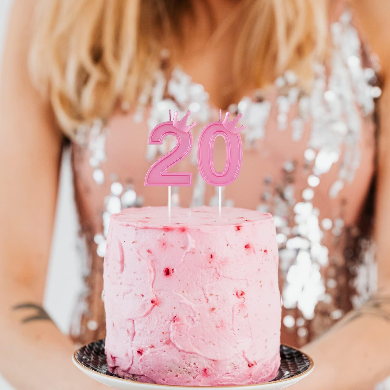 Vela de número de cumpleaños de 3 pulgadas, decoración de pastel 3D con corona de números de pastel, velas numéricas para fiestas de cumpleaños,