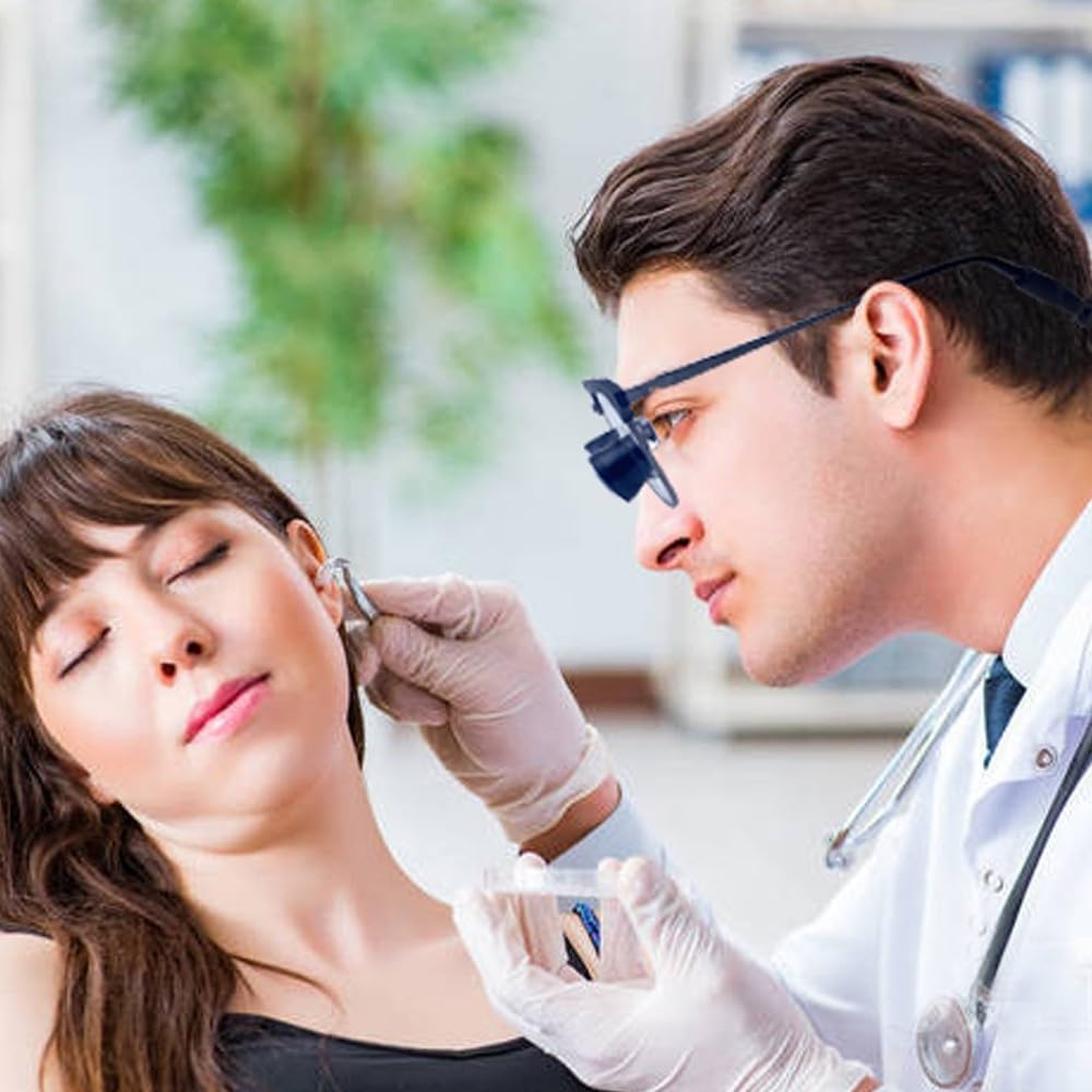 Lenti d'ingrandimento dentali ingrandimento 2,5/3,5X con luce Lenti d'ingrandimento binoculari chirurgiche mediche Montatura per occhiali Fascia per la testa Scatola in alluminio Confezione