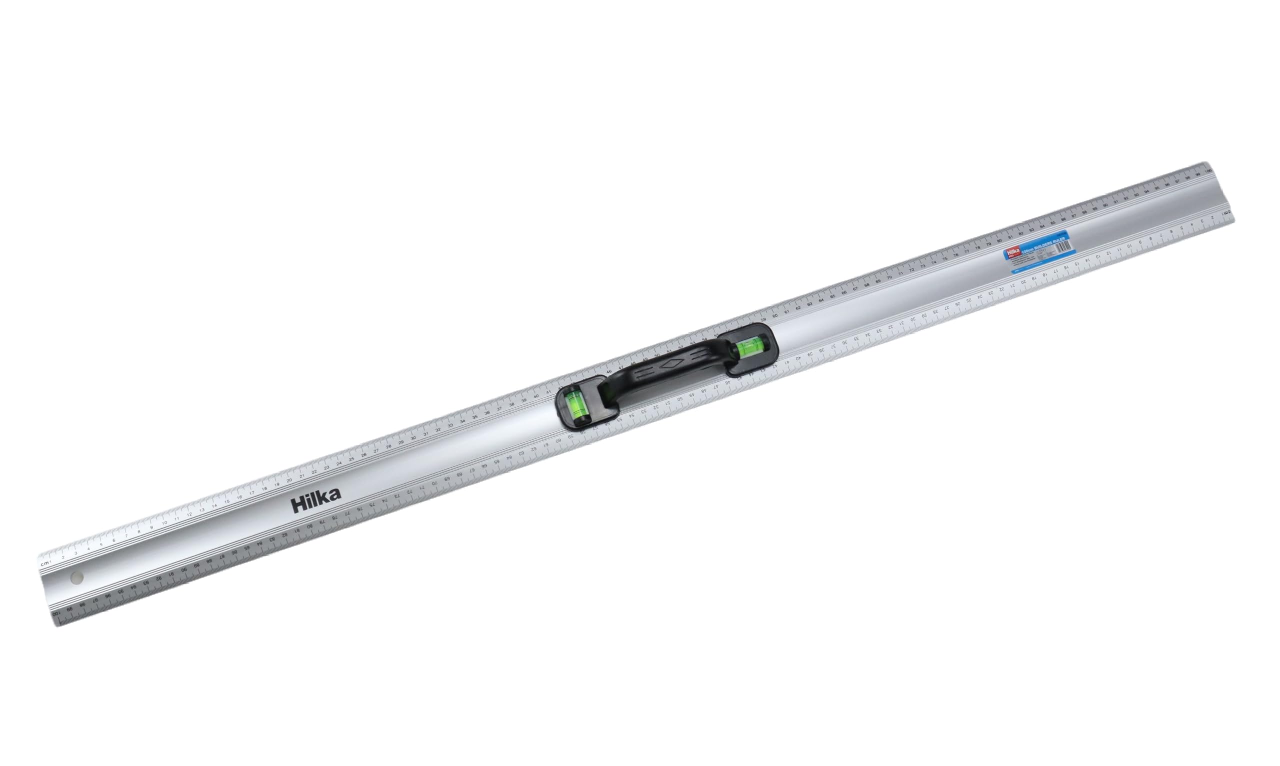 Hilka 75610100 100cm Builders Ruler, Silver - Image 3