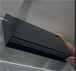 Tampa de proteção para Cooktop 2 bocas, em Acrilico, 54cm x 32cm x 8cm (Preto)