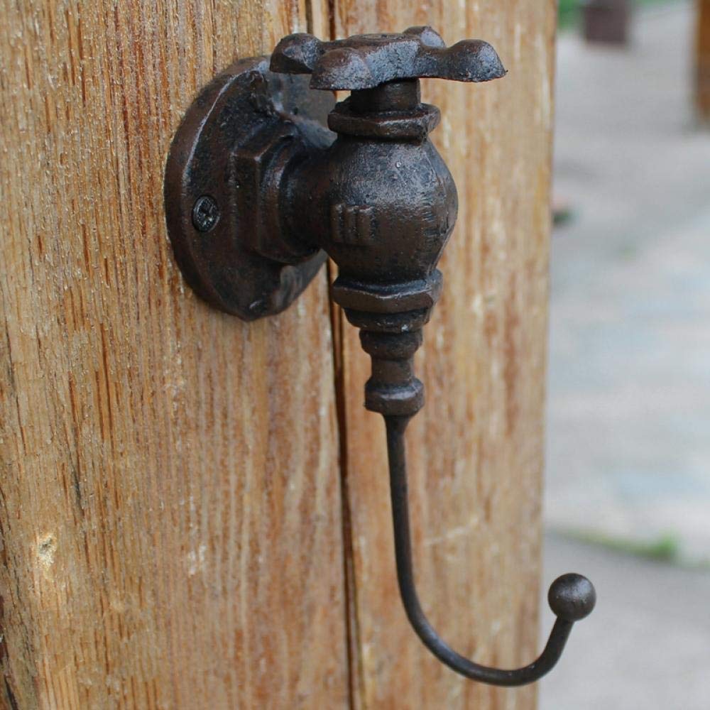 Portemanteau vanne d'eau crochet mural en fonte de fer forgé style industriel rustique