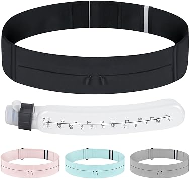 Running Belt Fanny Pack for Women & Men with Water Bottle Holder - Adjustable Hydration Waist Pack, Waterproof Phone Pocket, Zero Bounce Design for Running, Hiking, Travel Black, Large