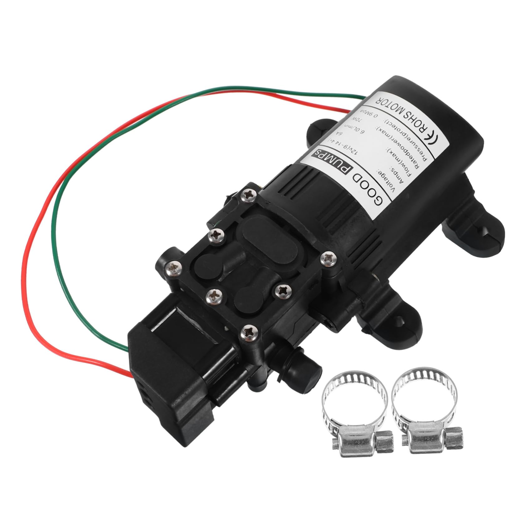 TEHAUX Mini Electric Diaphragm Pump High Pressure Sprayer Pump for Car Washing Chemical Metering and Transfer Durable Easy to Install Compact Design