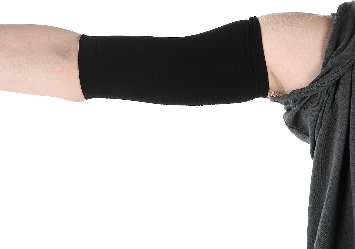 1 Pair Arm Slimming Shaper, Wrap Upper Arm Compression Sleeve Flabby Arms Shaper Tighten The Arms Fat Create Arm Curves（Black）