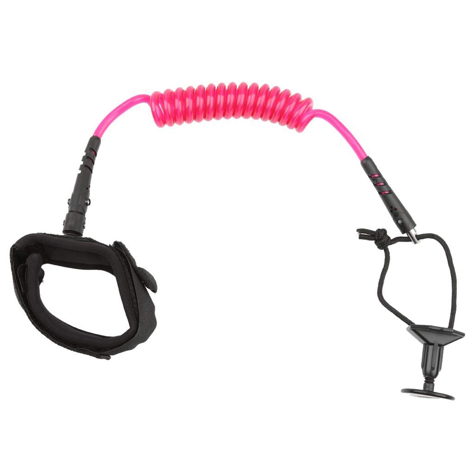 Surf Leine Einstellbare Bodyboard Surfbrett Leine Surfbrett aufgewickelte Bizep-Handgeleine für Surfen im Freien SUP Leash. (Color : Rose Red)