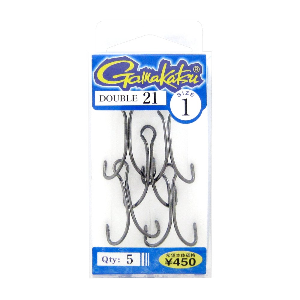 Gamakatsu Double 21 NSB Treble Hooks - Size #8, Pack Of 5, 80-Degree Angle For Weedless Lure Fishing, For Bass & Sea Bass - View #11