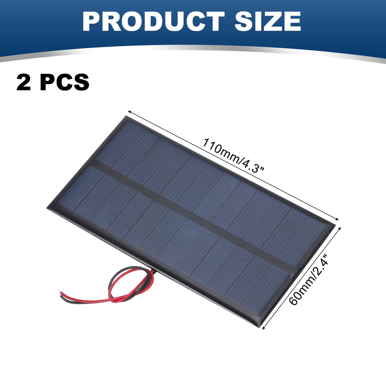Amazon.com : MECCANIXITY 2Pcs 6V 0.96W 160mA Mini Solar Panels
