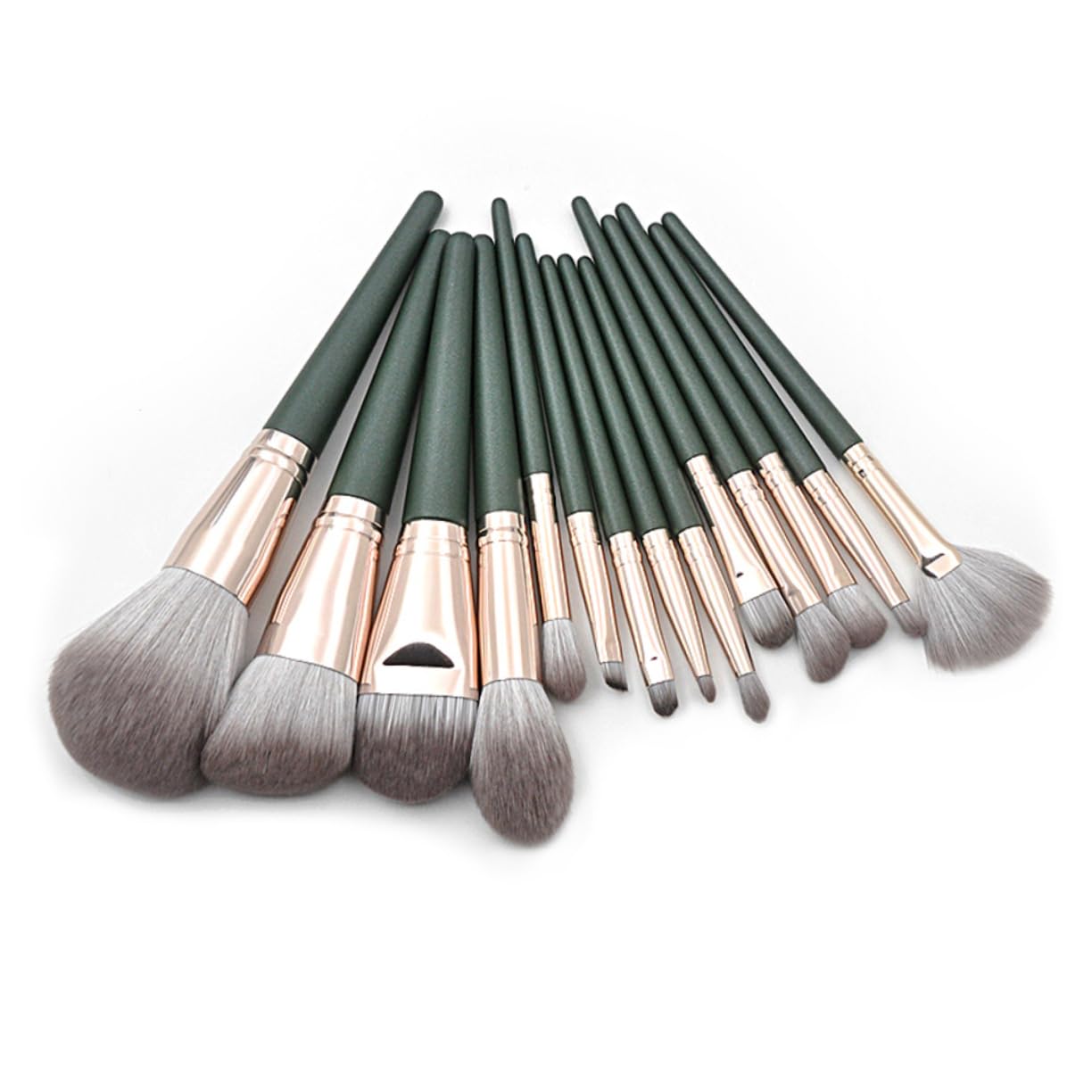 DOITOOL 28stücke Teiliges Set Makeup Pinsel Mit Holzgriffen Und Kunstfasern Für Professionelles Und Tägliches Make-up Schwarzgrün