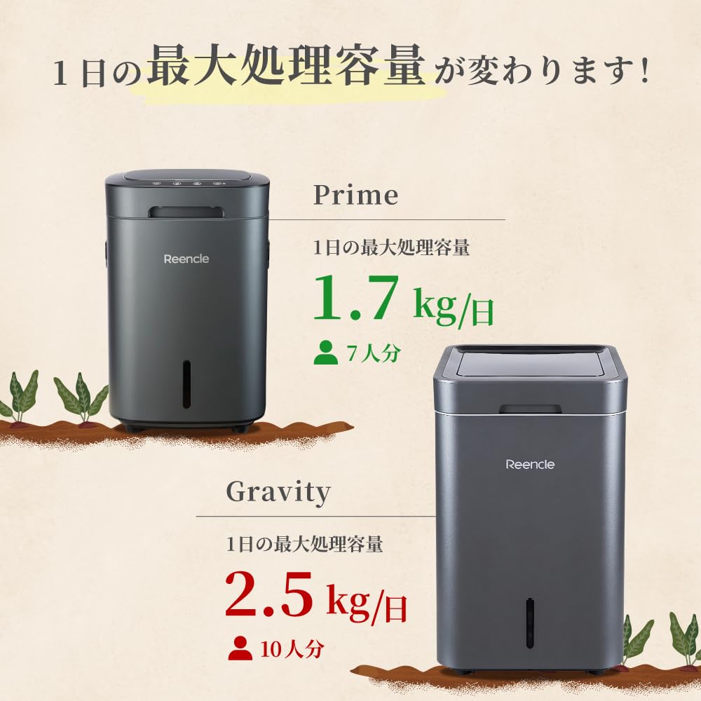 生ごみイーター1200 生ごみ処理機生ごみ分解処理機 バイオ式 EH432AH Reencle Prime 家庭用 生ごみ処理機 ハイブリッド式（ バイオ式