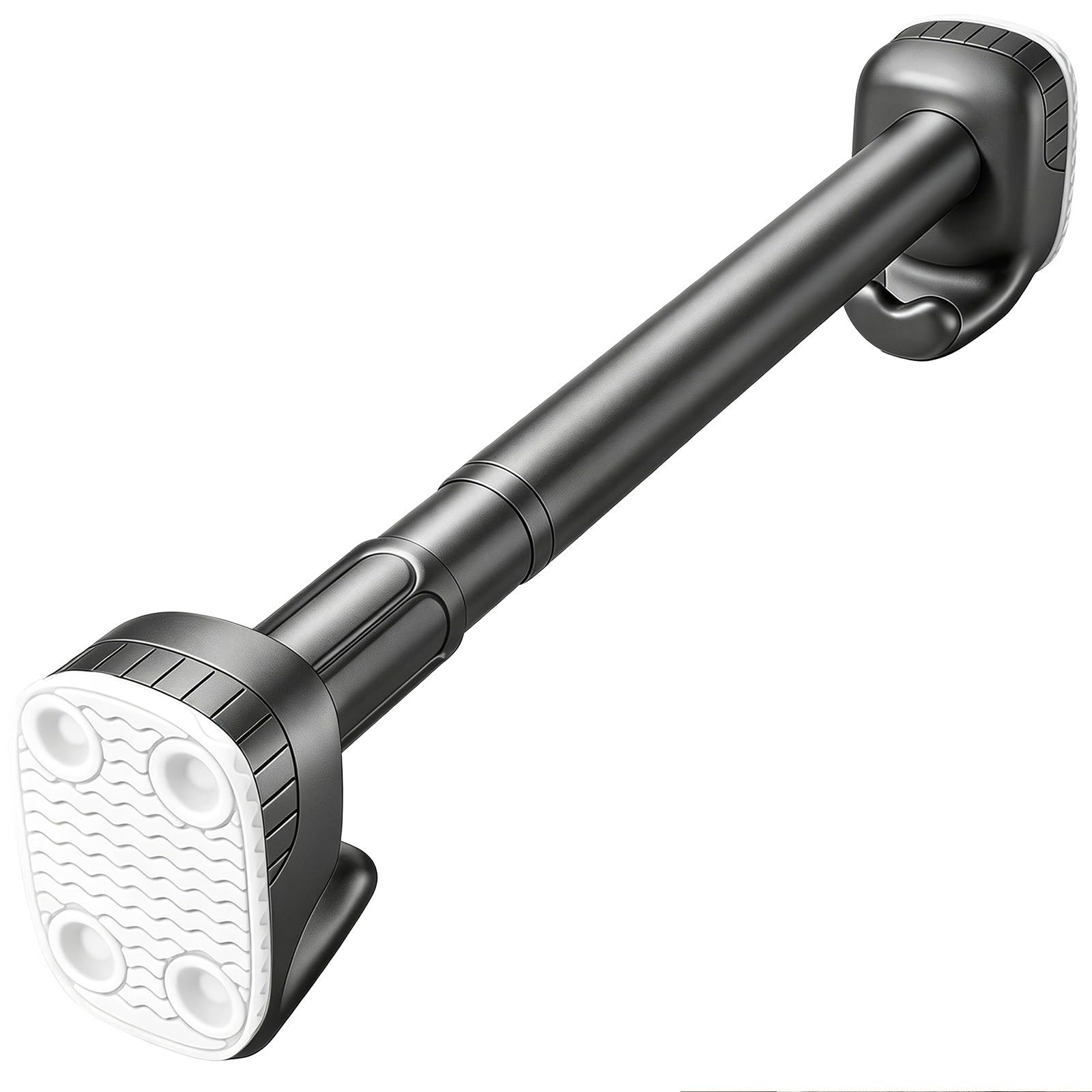 Barra Extensible Cortina Ajustable de 35 a 490 cm, Barra de Cortina Extensible Barras de Cortina Sin Taladrar con Soportes de Pared para Armarios y Lavaderos(Gray,280-350cm/110-138in)