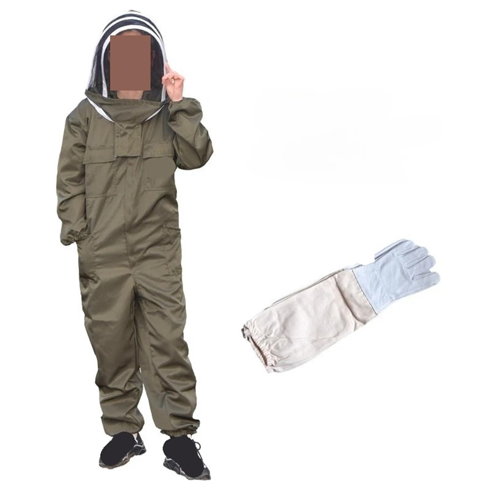 Sprzęt pszczelarski, Kombinezony Pszczelarskie Oddychające, Ochronne Pogrubione, Odzież Ochronna, Sprzęt Pszczelarski , dla Pszczelarza(Apricot color,L)
