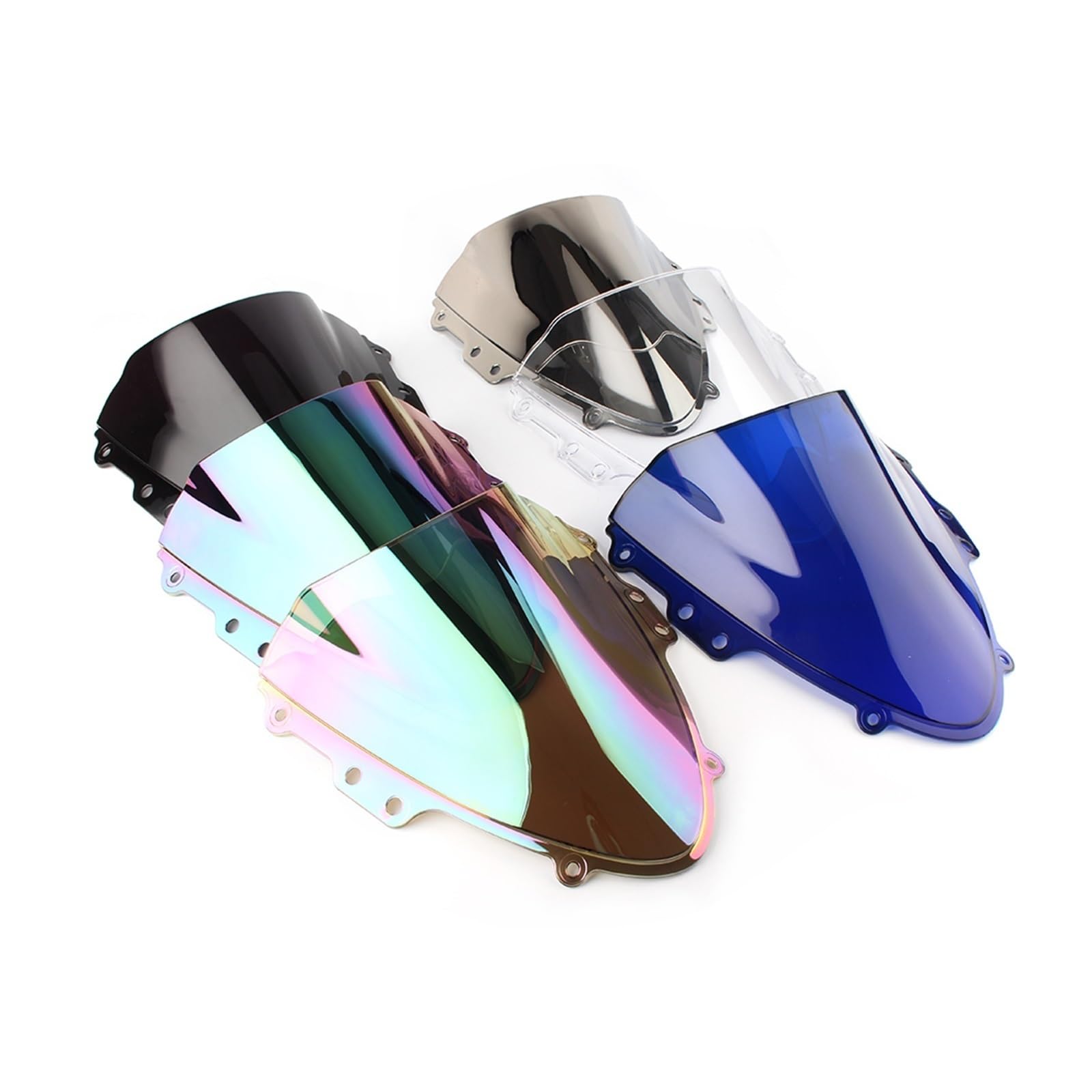 Visera Parabrisas De Doble Burbuja para Motocicleta para Suzuki GSXR 600 750 K4 2004-2005 Deflector Cupula Moto(Blue)