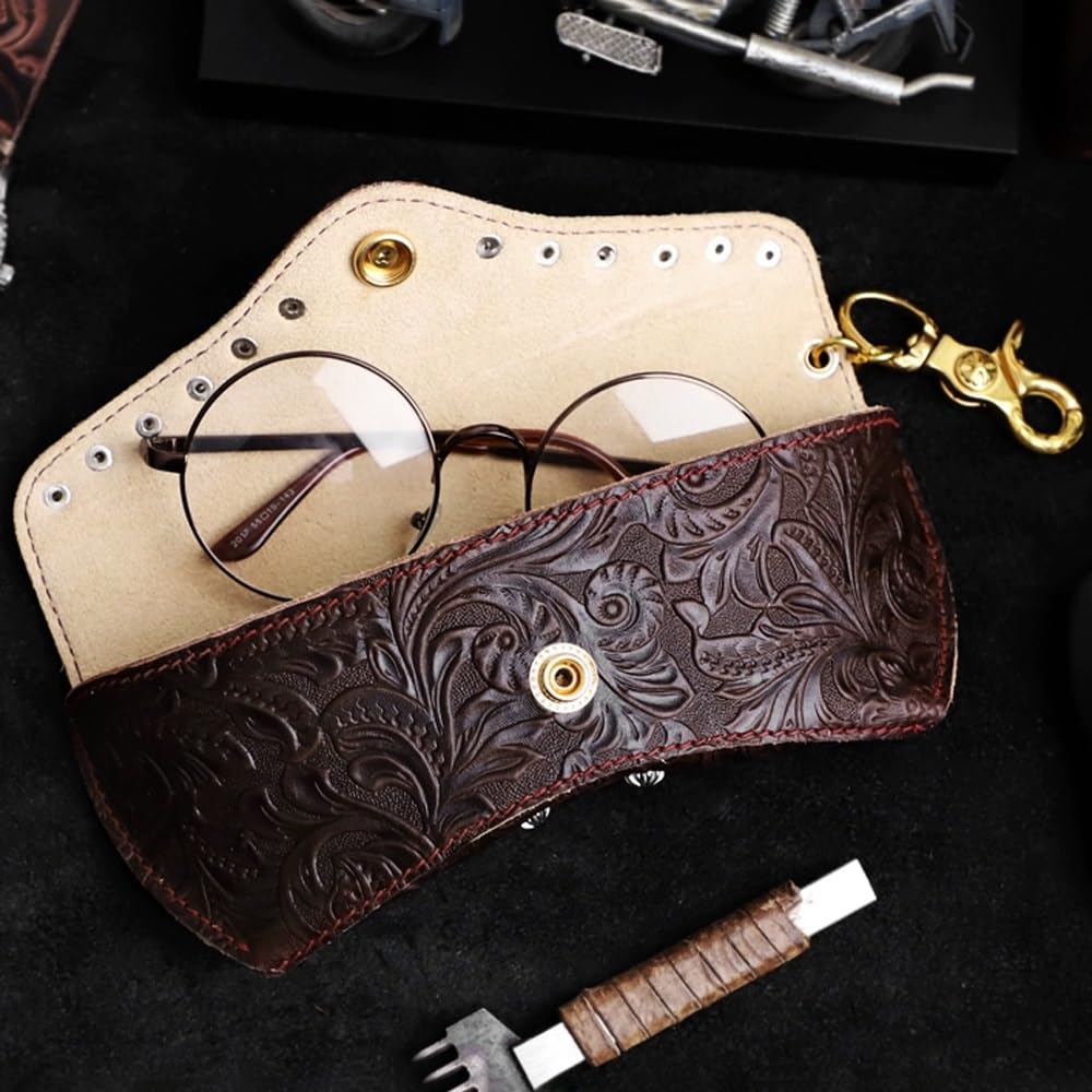 Przenośne etui na okulary przeciwsłoneczne, wąskie etui dla kobiet i mężczyzn, retro minimalistyczny, ręcznie robiony uchwyt na okulary przeciwsłoneczne, skórzane etui na okulary