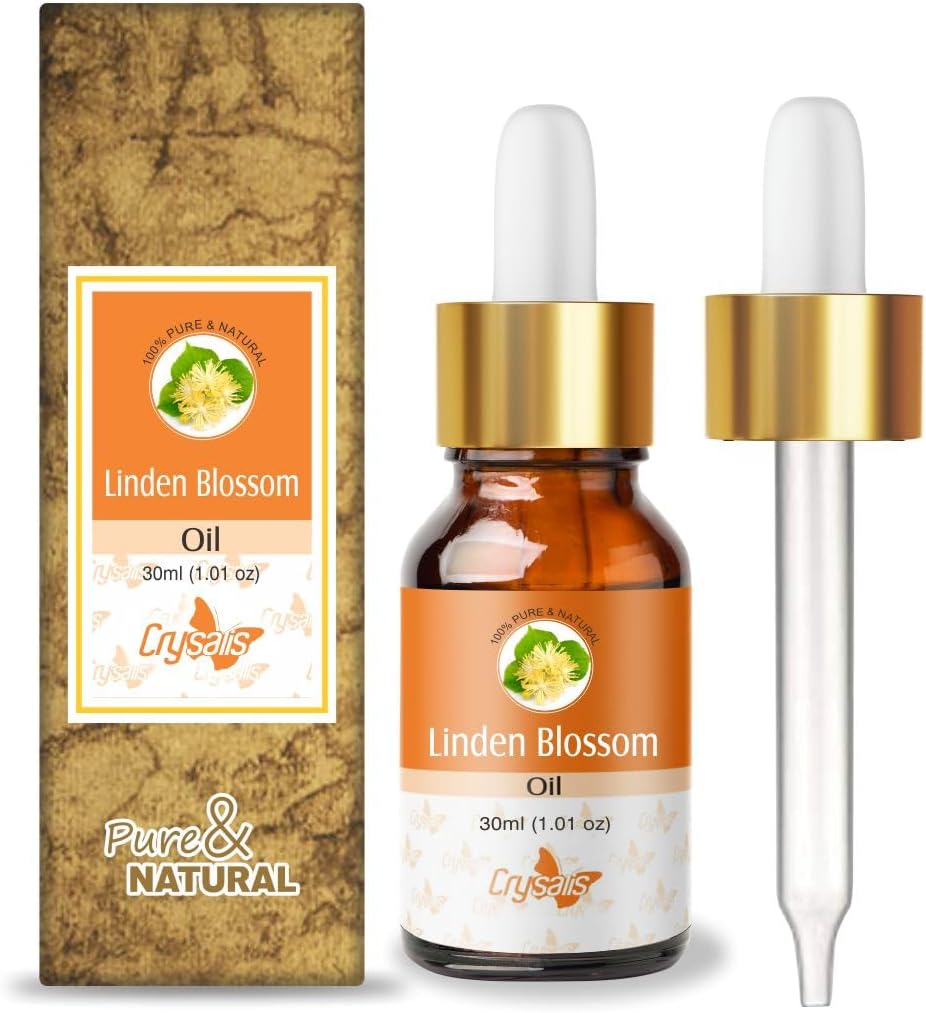 Crysalis Linden Blossom (Tilia) Oil Pure and Natural Essential Oil, Steam Distilled – 1.01 Fl Oz (30ml)