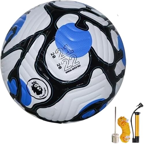 Balón de fútbol de la liga, tamaño 5 y tamaño 4, térmicamente unido con costuras sin costuras, piel sintética impermeable profesional, peso oficial