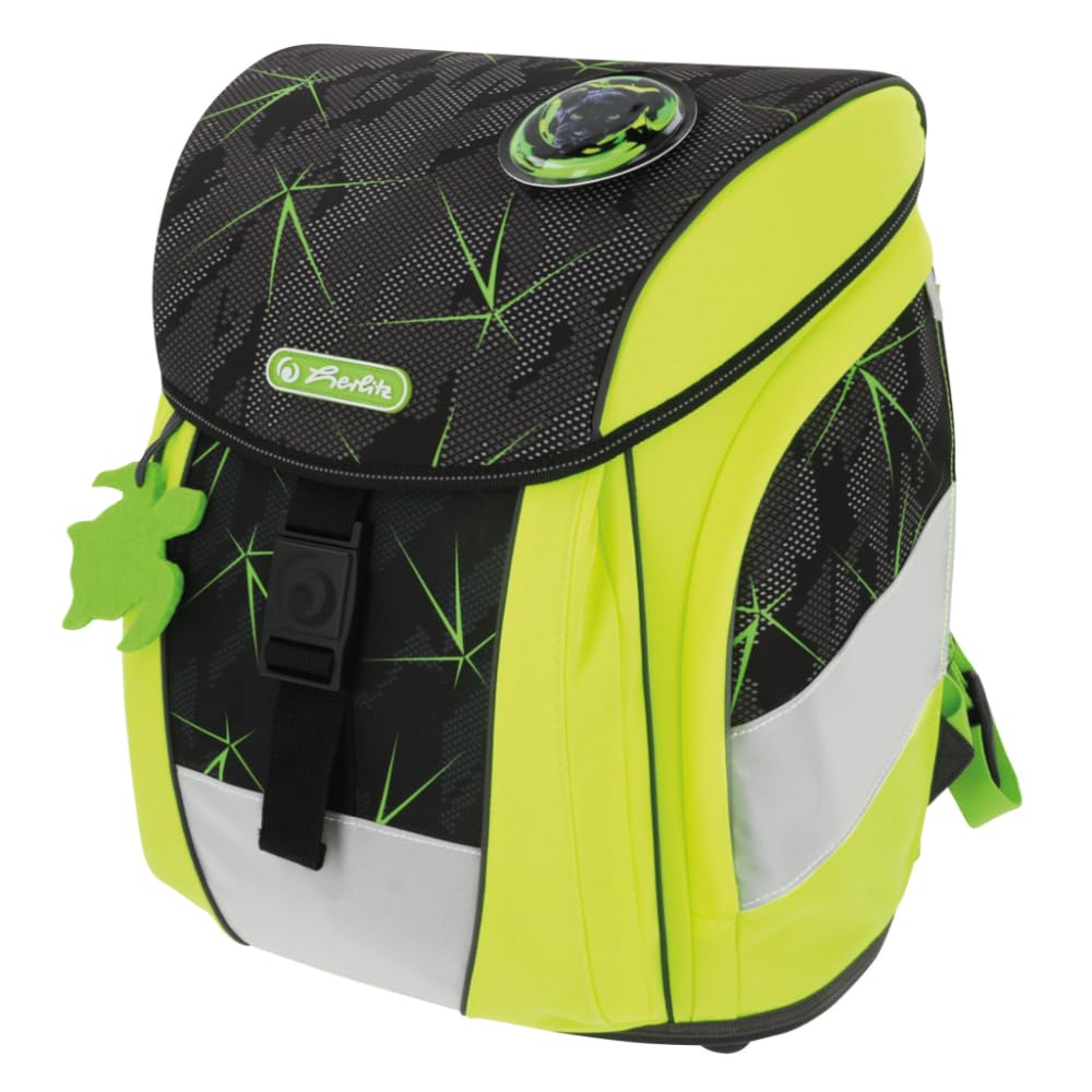herlitz mitwachsender Schulranzen FiloActive DIN Plus fluoreszierend 1.Klasse Junge Mädchen Kinder 19 L