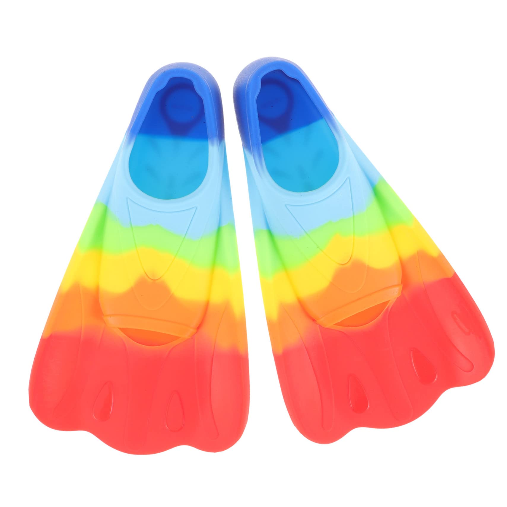 Anneome Kids Swimming Fins Diving Flippers for Kids Snorkeling Fins Lightweight Silicone Material
