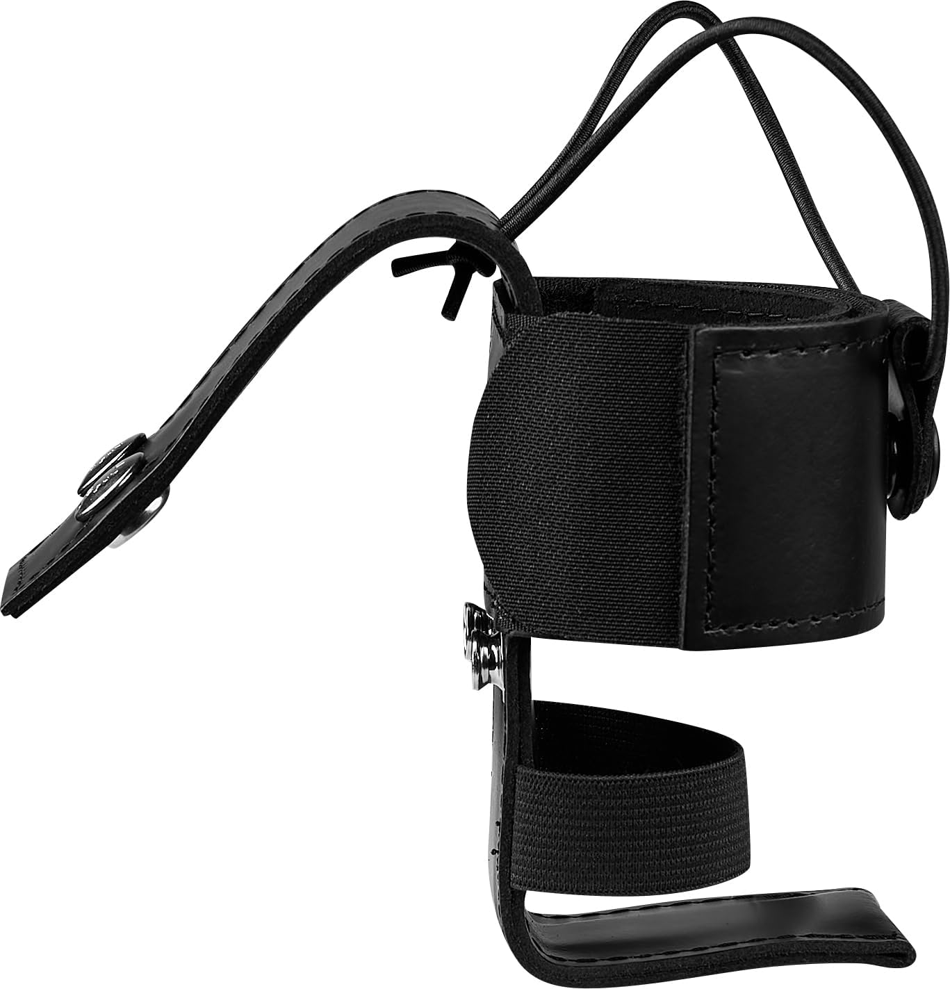 Shield Wallets Leather Firefighter Bundle Includes L-Style Universal Radio Holster Case, Radio Strap Harness, Anti-Sway Strap for Radio Strap and 2 Cord Keepers