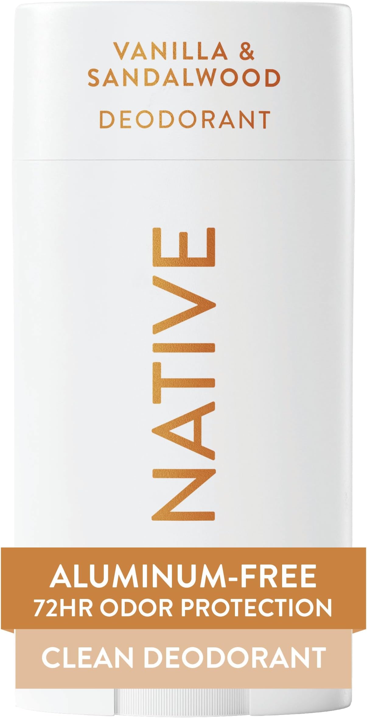 Native Deodorant Contains Naturally Derived Ingredients, 72 Hour Odor Control, Deodorant for Women and Men, Aluminum Free, Vanilla & Sandalwood 2.65oz