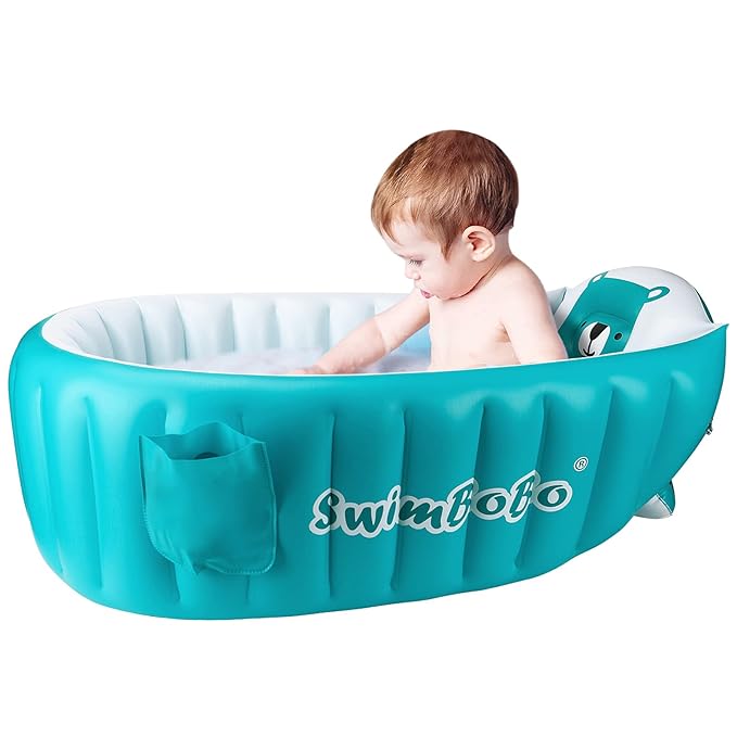 Swimbobo Inflatable Baby Bath Tub Portable Foldable Travel