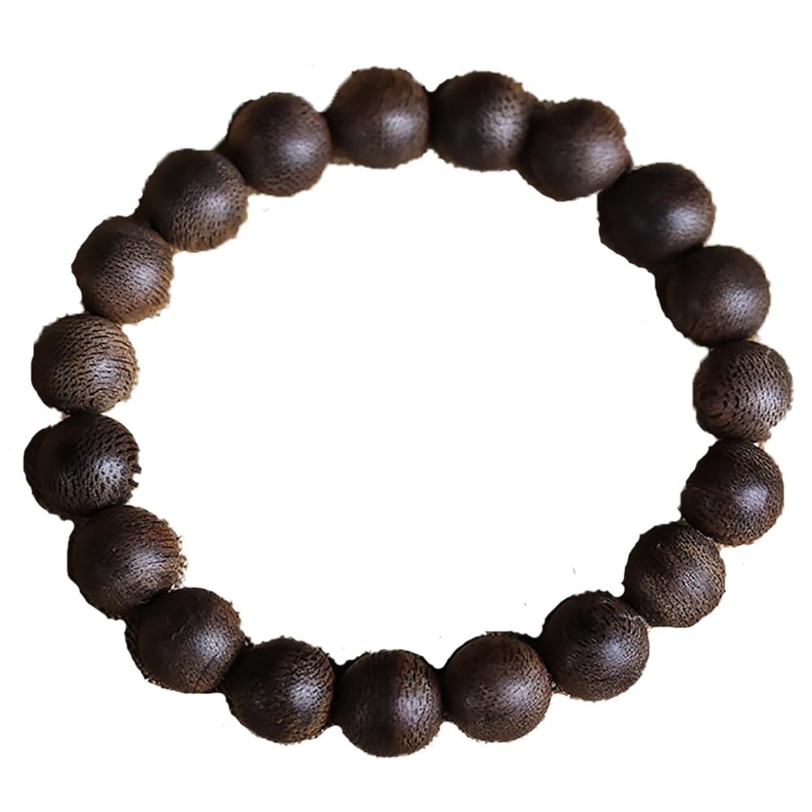 Pulsera unisex de 8 mm, 108 cuentas de madera de agar natural, para meditación y oración, cuentas de rosario budista hechas a mano para hombres y mujeres