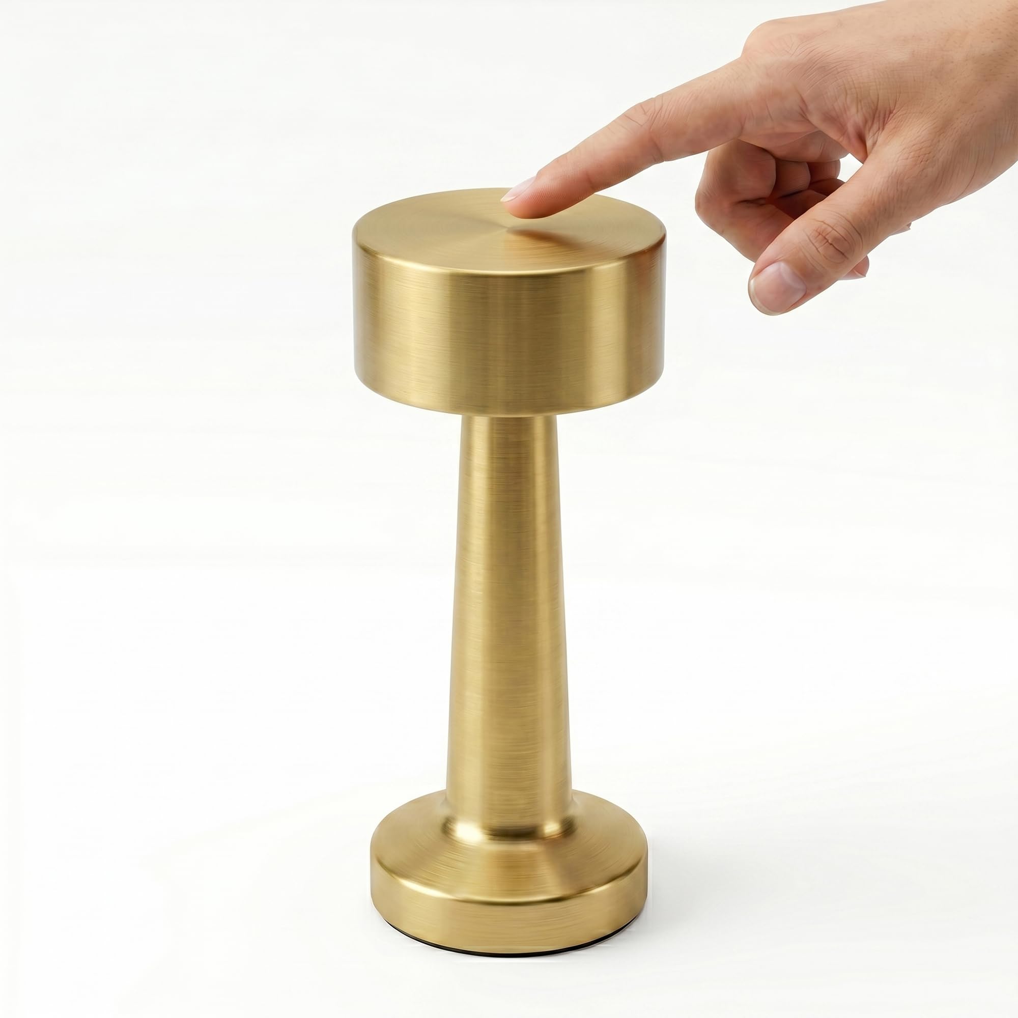 Table Lamp/Table Lamp Study Room/Lamp Table/Led/Wireless Led Touch 3 Mode Metal/Bed Lamps Bedroom Side/Rechargeable Metal Touch/Warm Lighting/Bedside Lamp/Nightstand Lamp (Golden Lamp)-image-4