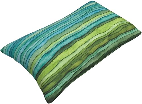 Miniatura 6 de BETGINY Juego de 2 fundas de almohada de lunares de 12 x 20 pulgadas, estilo bohemio, color negro, crema, con pinceladas, para exteriores, funda