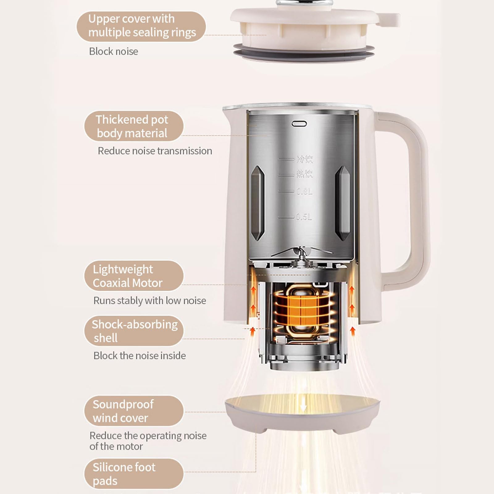 Automatyczna Maszyna Do Mleka Orzechowego, 1,2 L, Automatyczna Maszyna Do Mleka Sojowego Z 12-godzinną Inteligentną Rezerwacją I Podtrzymywaniem Ciepła, Wielofunkcyjna Maszyna Do Mleka Roślinnego