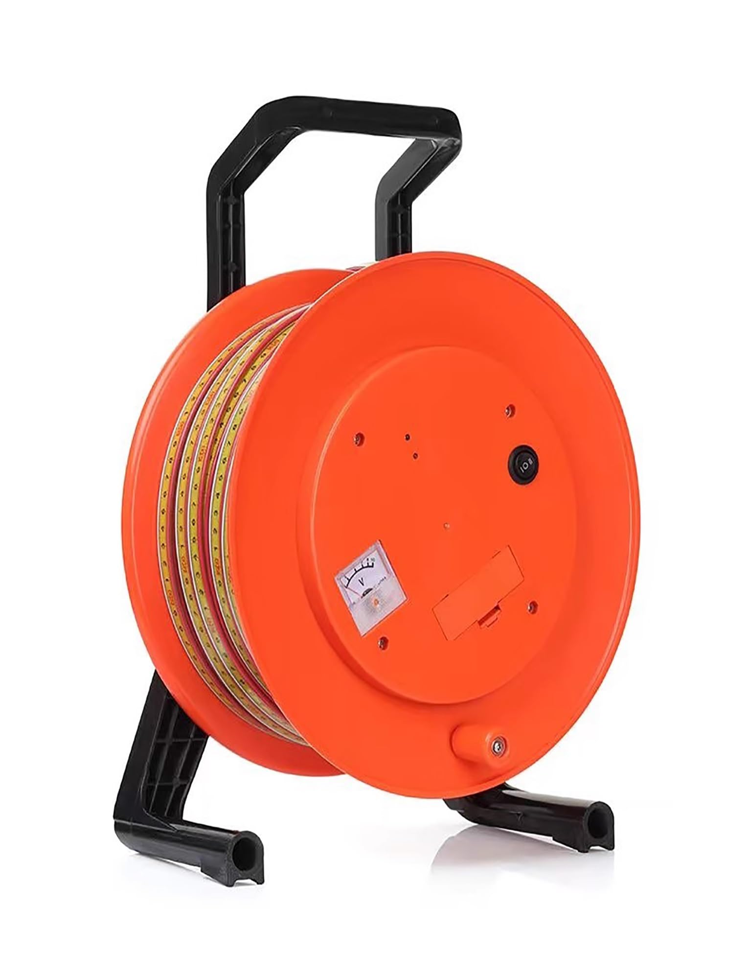 Medidor de profundidad de agua para monitoreo de nivel de agua subterránea, sonda fija de acero inoxidable con cinta métrica de acero, zumbador y señal de voltímetro para pozo y depósito