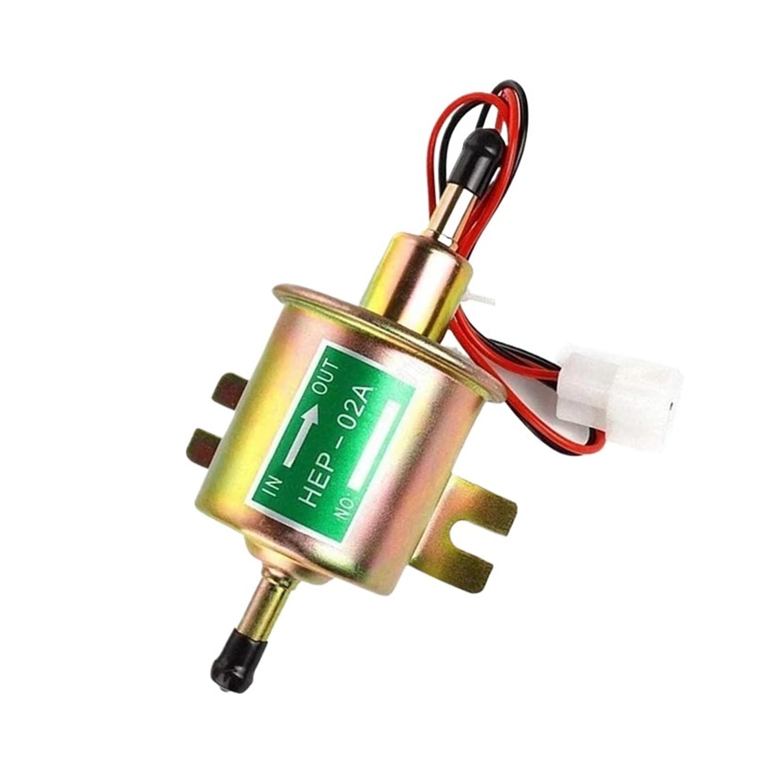 12V Electric Fuel Pump Low Pressure Bolt Fixing Wire Universal Diesel Petrol Gasoline(Gold)