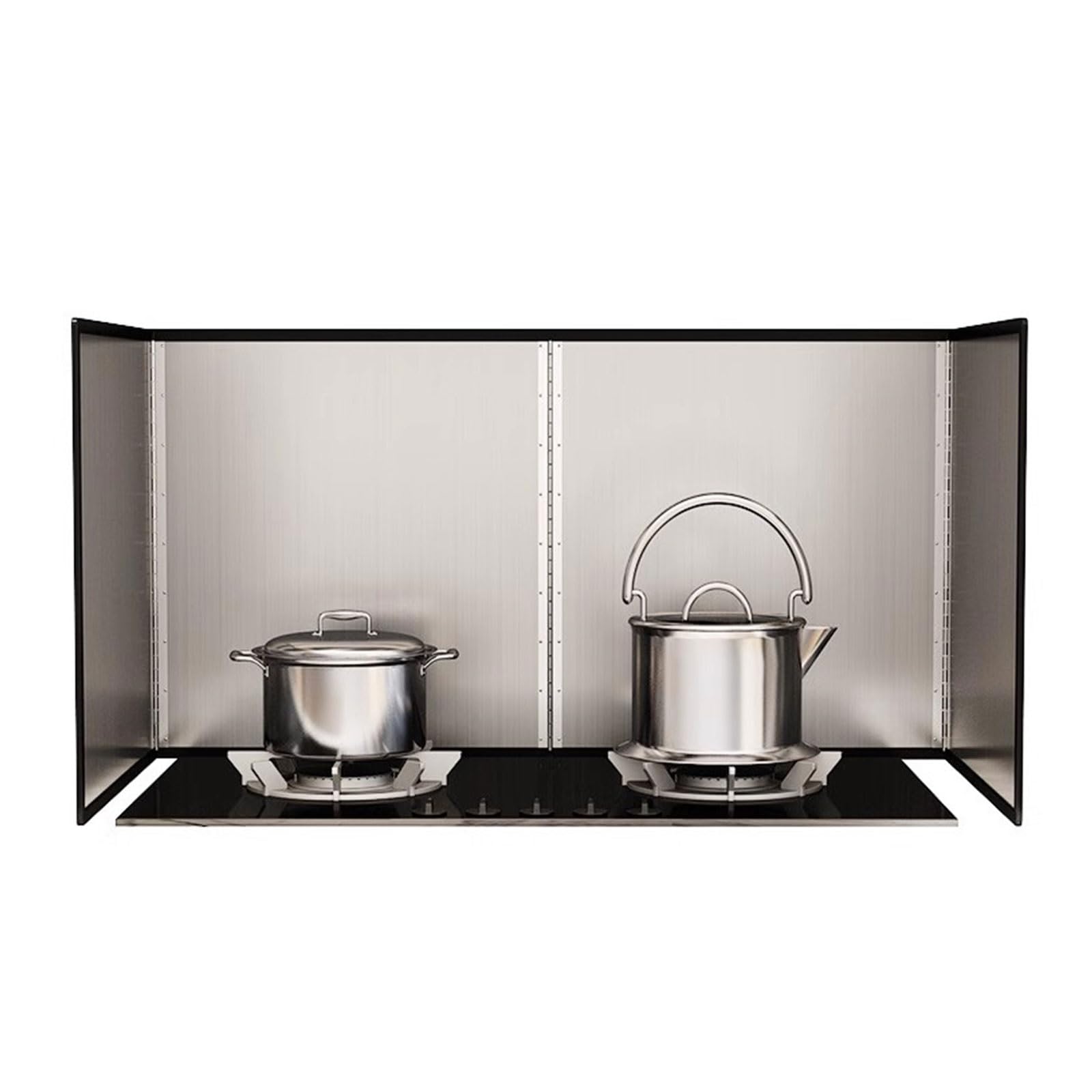 YCOLX Acier Inoxydable Plaque Anti Projection Cuisine Pliable Protection D'écran Anti-éclaboussures Plaque Anti-Projections de Cuisson(40 * 40 * 40cm)