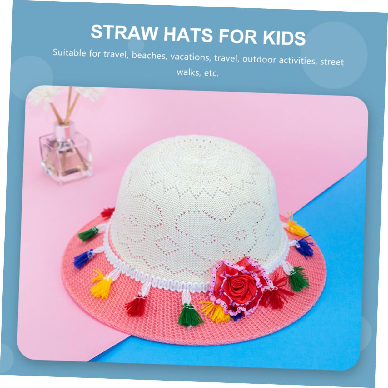GALPADA Nappa Cappello Di Paglia Per Bambini Cappello Della Spiaggia Del Bambino Cappelli Della Ragazza Esterno Delle Ragazze Del Cappelli Delle Ragazze Estate