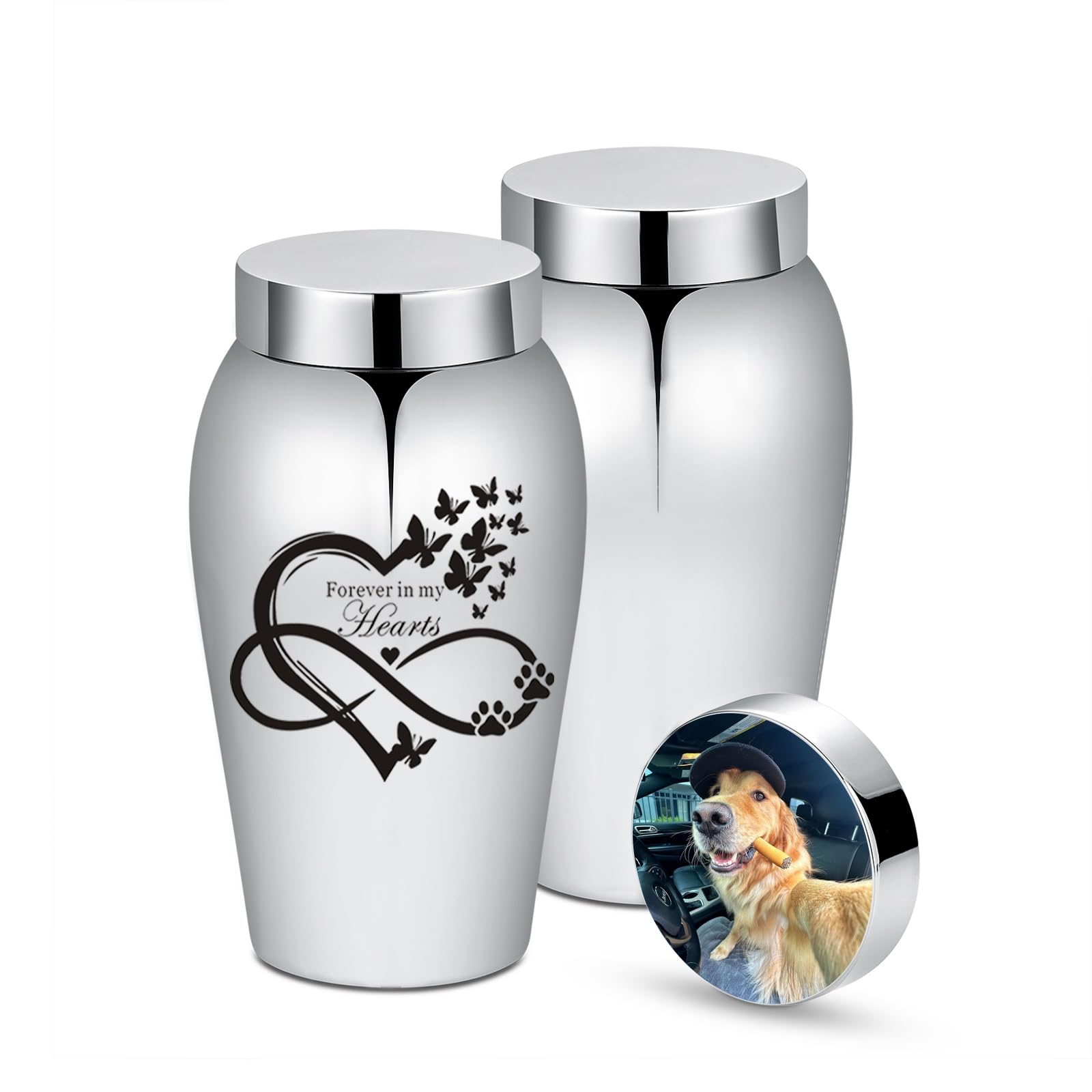 QGJNSGC Small Keepsake Urns for Human Ashes Pet Cremation Urns for Dog Cat Ashes Paw Print Keepsake Urns Funeral Memorial Ashes Holder Mini Cremation Urn for Pet or Human Ash â image 1