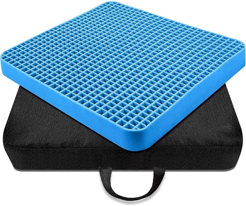 Seat Cushion –TPE Memory Foam Coccyx Pillow, Cooling Gel Pad for Tailbone Pain Relief, Sciatica Support, Ergonomic Comfort for Office Chair, Car, Wheelchair & Long Sitting
