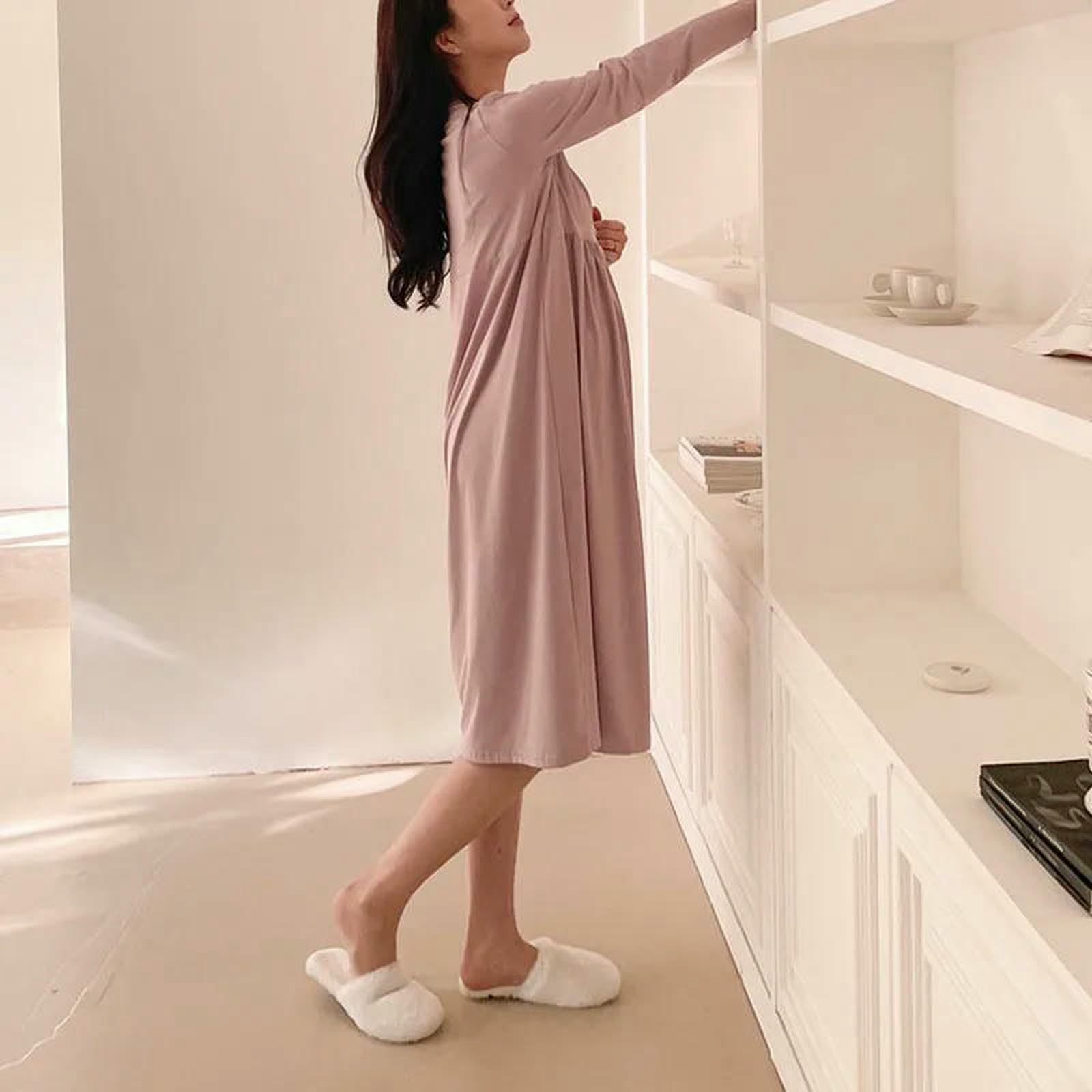 Pjs maternità Pjs vestiti maternità allattamento camicie da notte allattamento indumenti da notte allattamento pigiama gravidanza abito