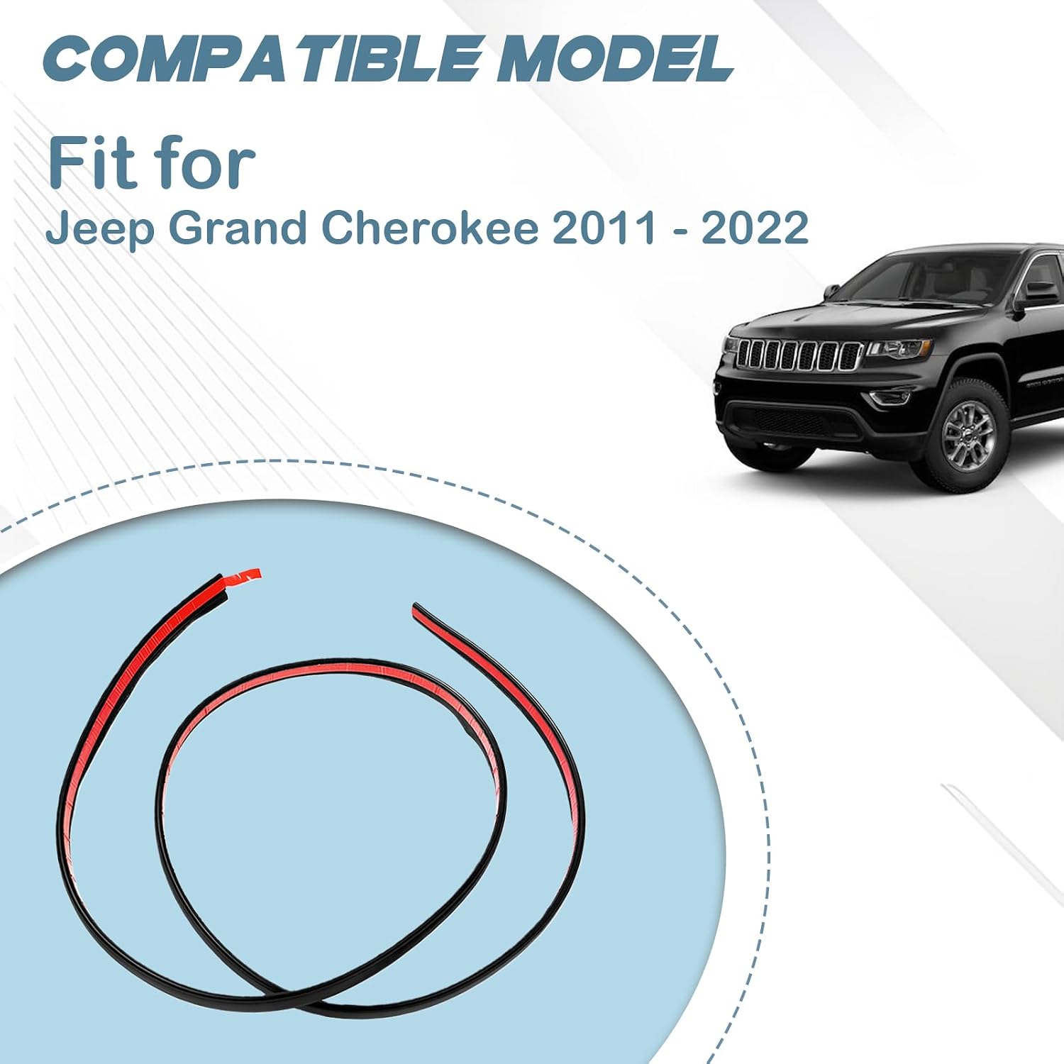 55079291AD Left Roof Molding Strip Weatherstrip Driver Side Fit for Jeep Grand Cherokee 2011-2022