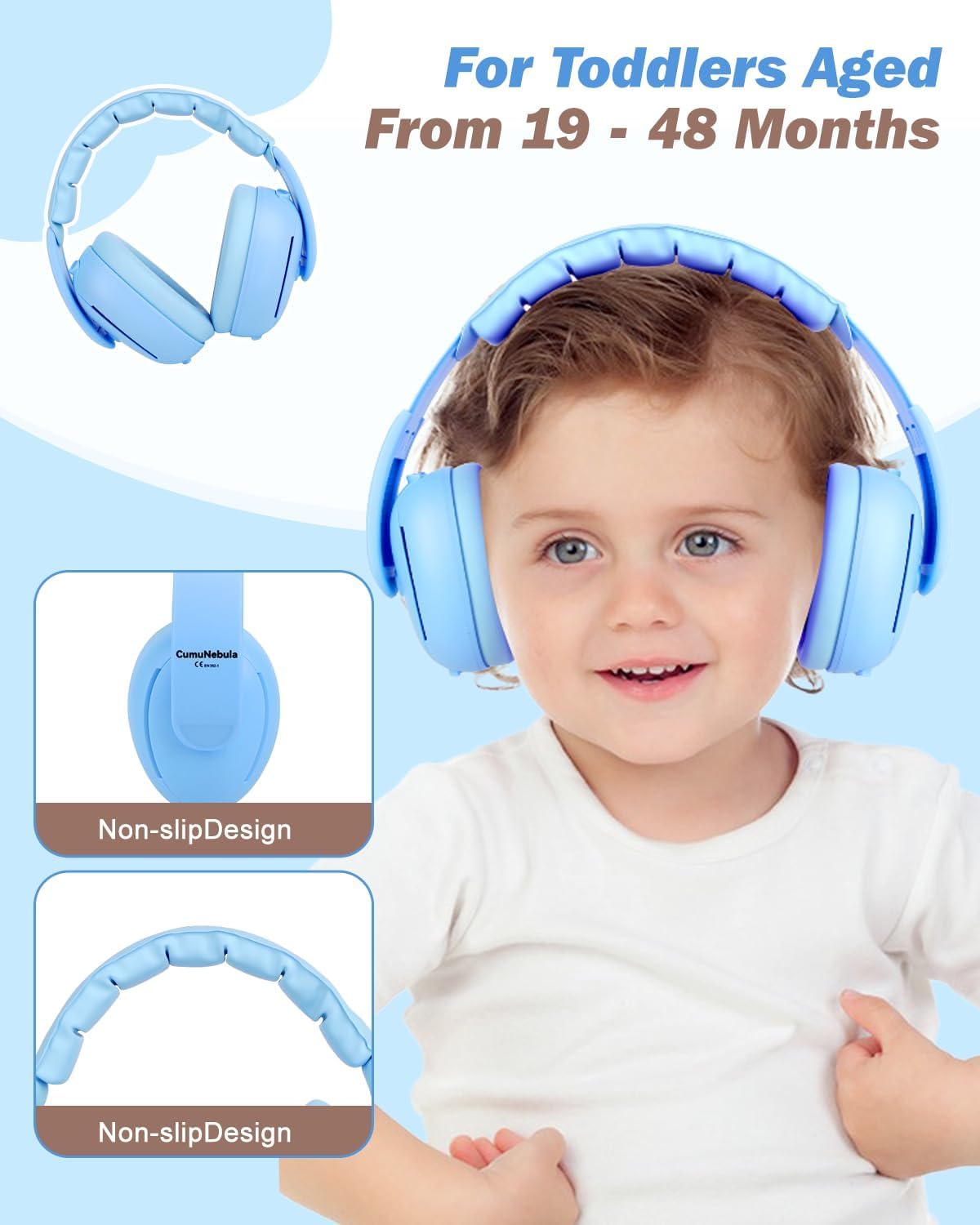Baby Ear Defenders for Babies and Toddlers up to 36 Months, CE & UKCA Certified, 2-in-1 Infant Noise Reduction Earmuffs - Image 3
