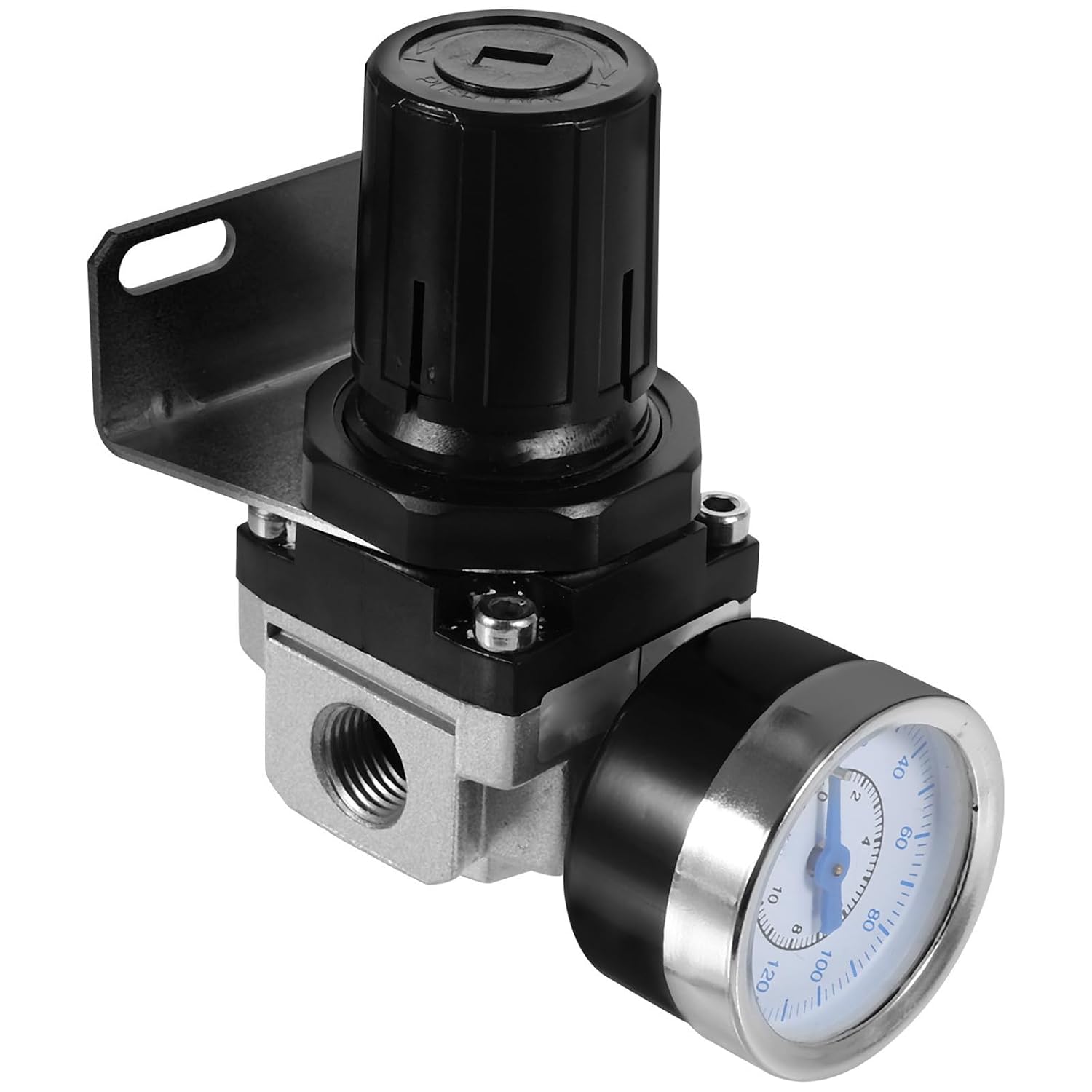 Air Compressor Pressure Regulator for Pneumatic Equipment with Easy Installation and Sturdy Aluminum Alloy Material, Precision Pressure Control Valve for Industrial Automation