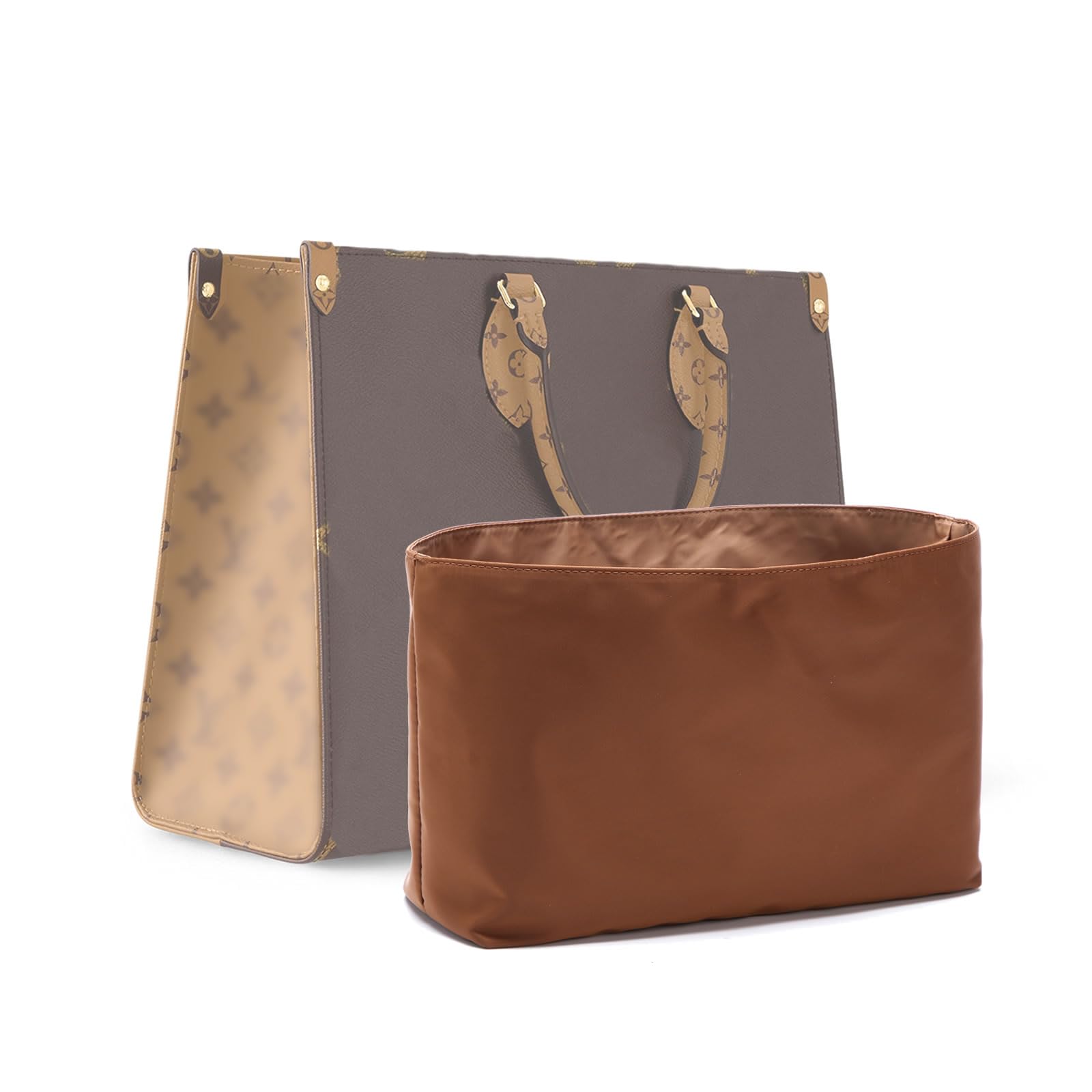 Organizador impermeable para bolso LV On The Go (marrón, grande, GM)