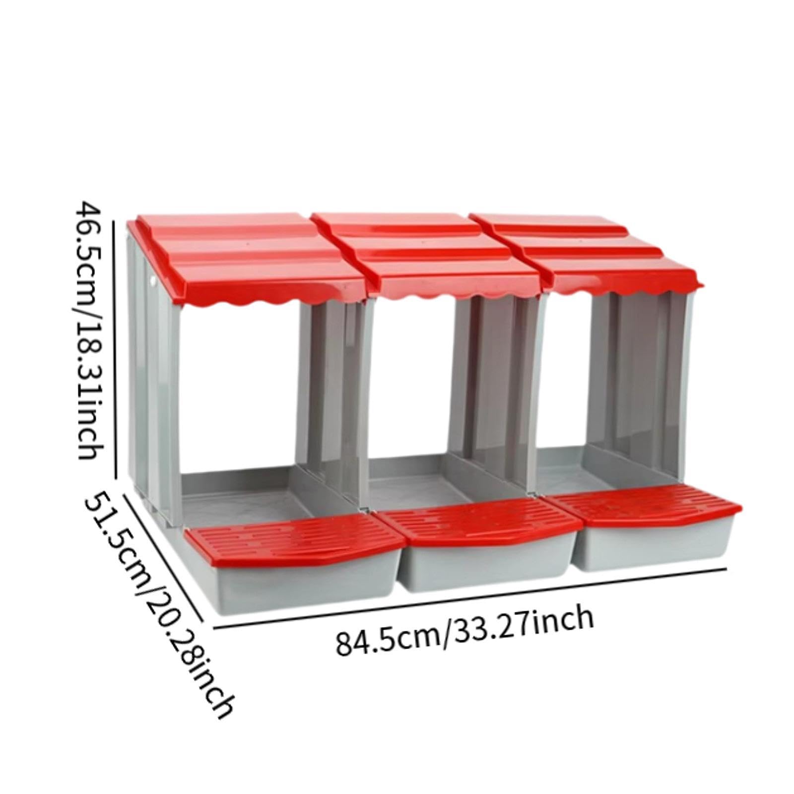 Caja para de Huevos Resistente Y Cómoda Nido para Gallinas Ponedoras Caja de Cría para Y Gansos Circulación de Aire Apta para Criaderos a, Rojo, M