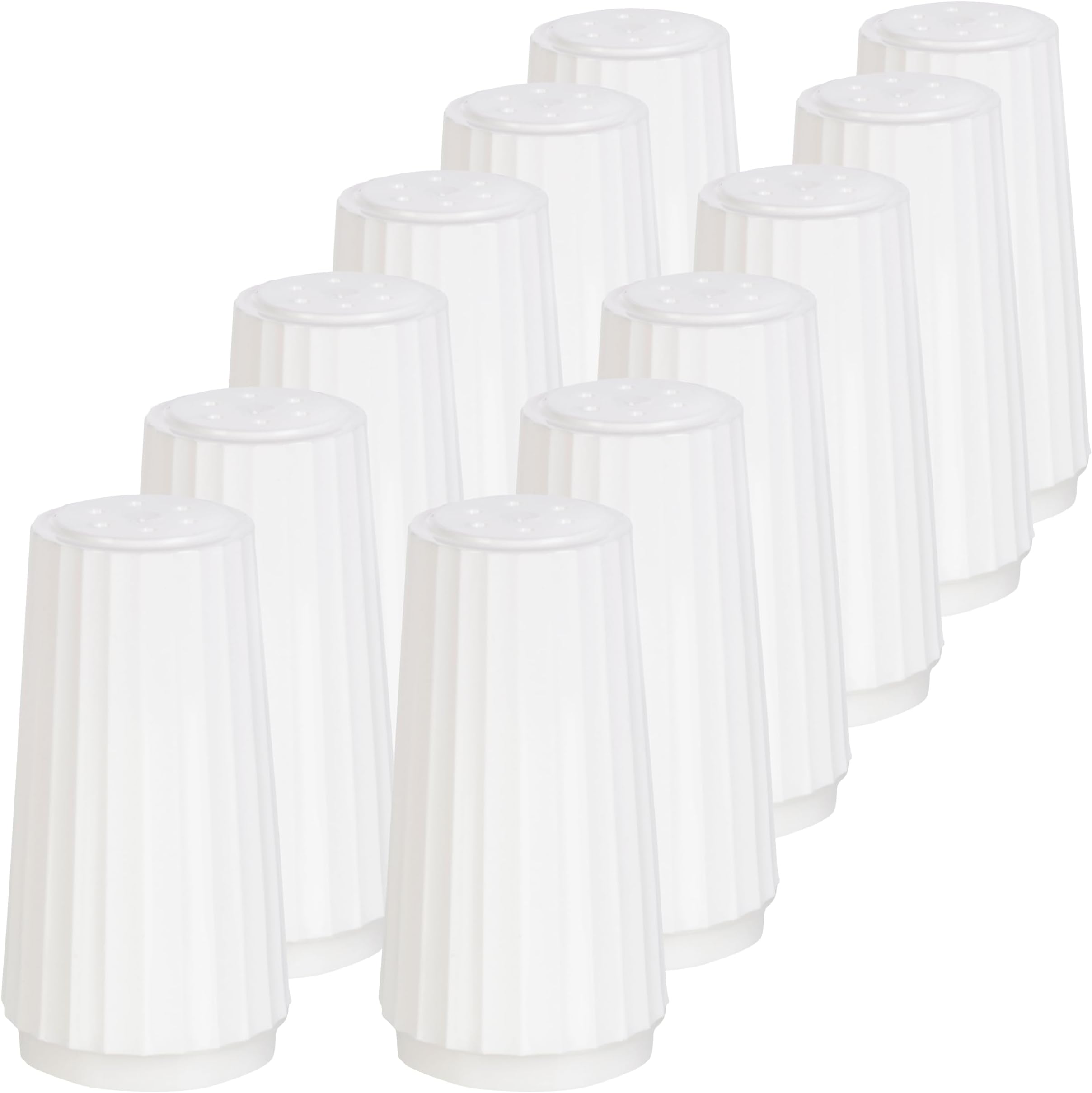 Disposable Salt Prefilled Shaker Set Bulk Pack 12 Salt Shakers, Restaurants Style