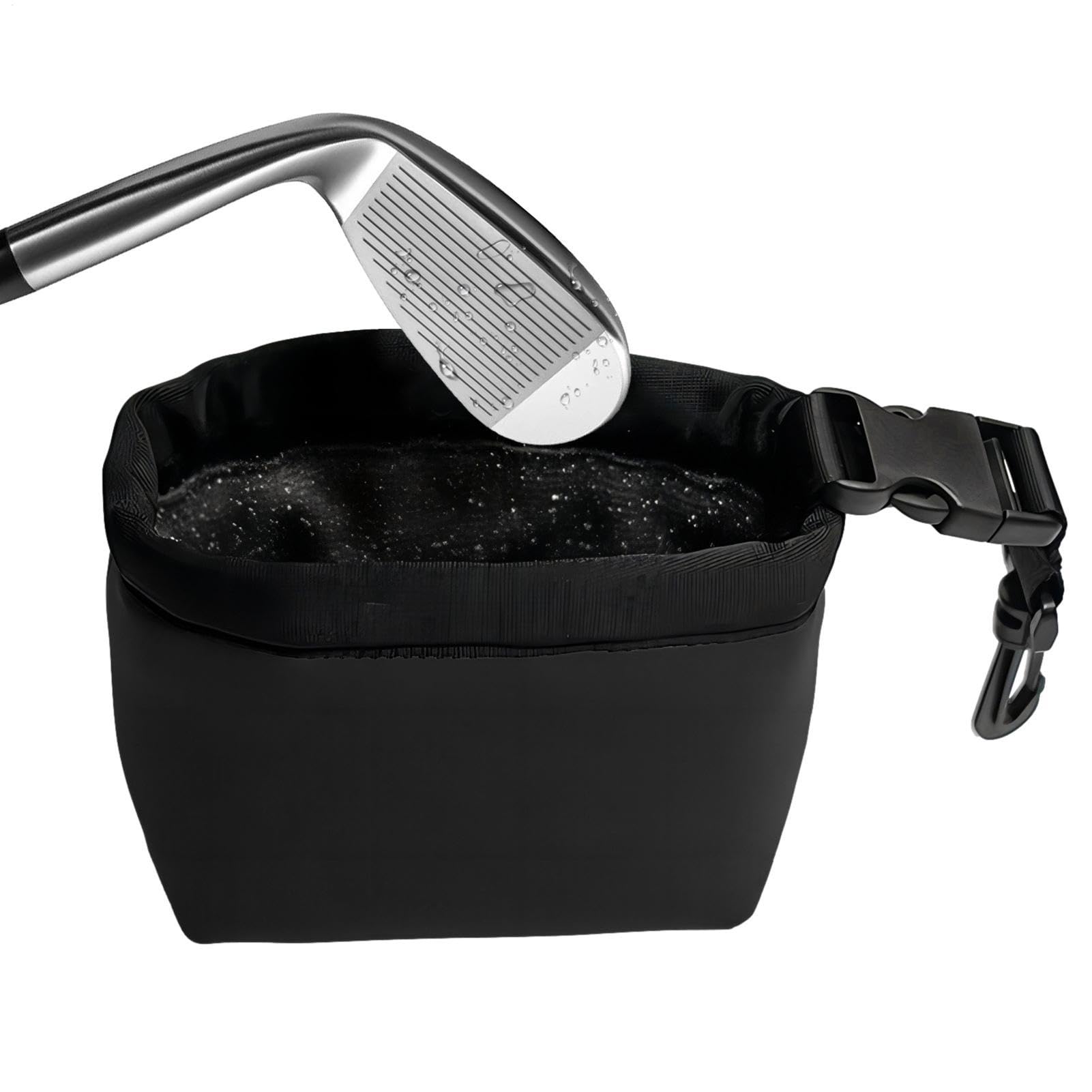 Sacca Per La Pulizia Delle Mazze Da Golf, Tasca Per La Pulizia Della Sacca Per La Pulizia Delle Palline Da Golf, Scrub Profondo Staccabile Da Uomo, Staccabile E Portatile Multifunzionale, Colore Nero,