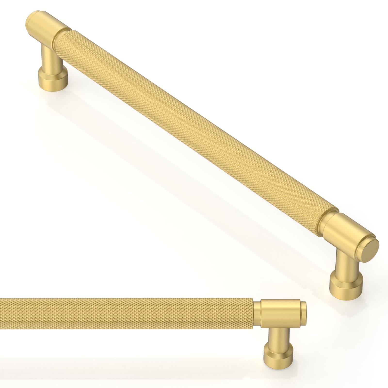 Asimerdeco 10 Pack Brushed Gold Cabinet Pulls 7.5 Inch(192mm) Kitchen Cupboard Handles Cabinet Hardware Drawer Pulls — image 1